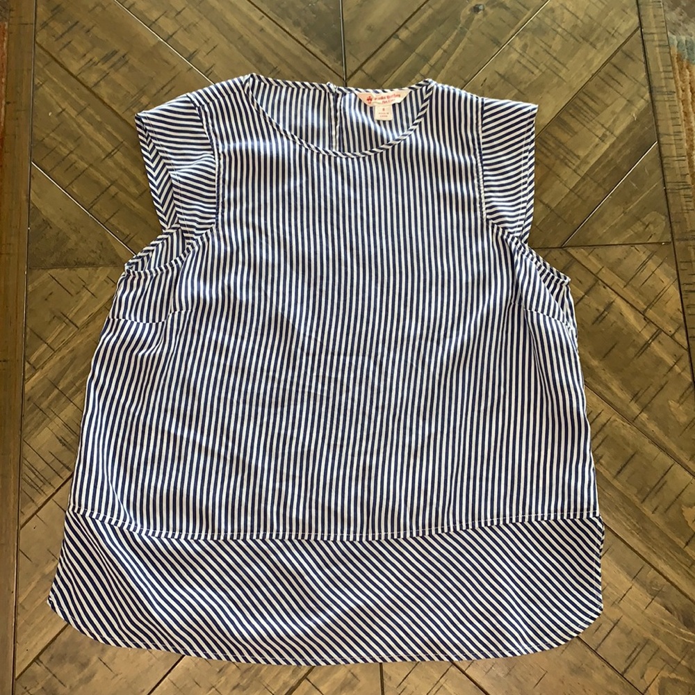🌹Brooks Brothers striped silk top